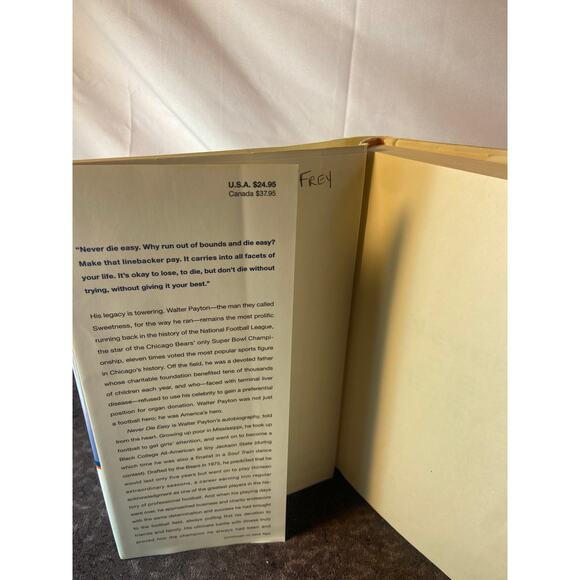 The Autobiography of Walter Payton. Never Die Easy. - Picture 4 of 5